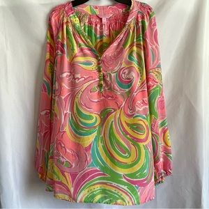 Lilly Pulitzer Women’s Elsa Top Multi All Nighter Medium